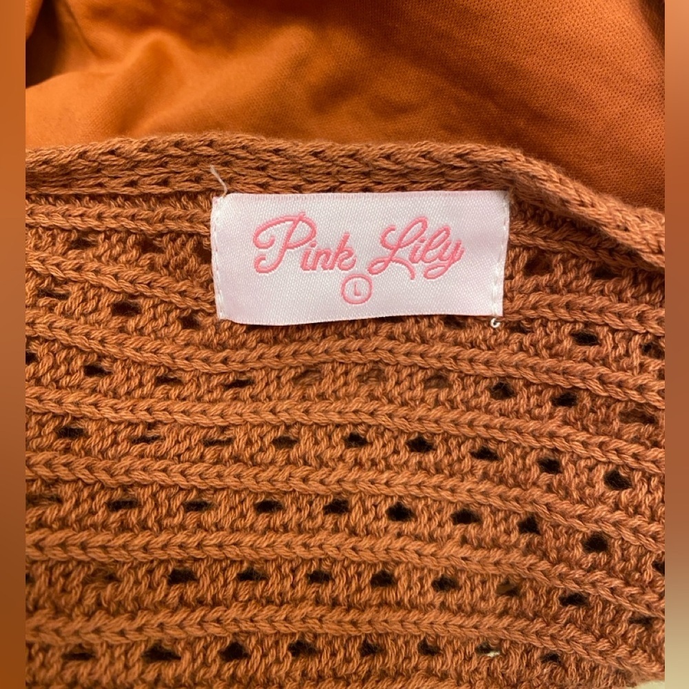 Pink lily loved by you brown halter neck size L NWOT - Picture 5 of 6